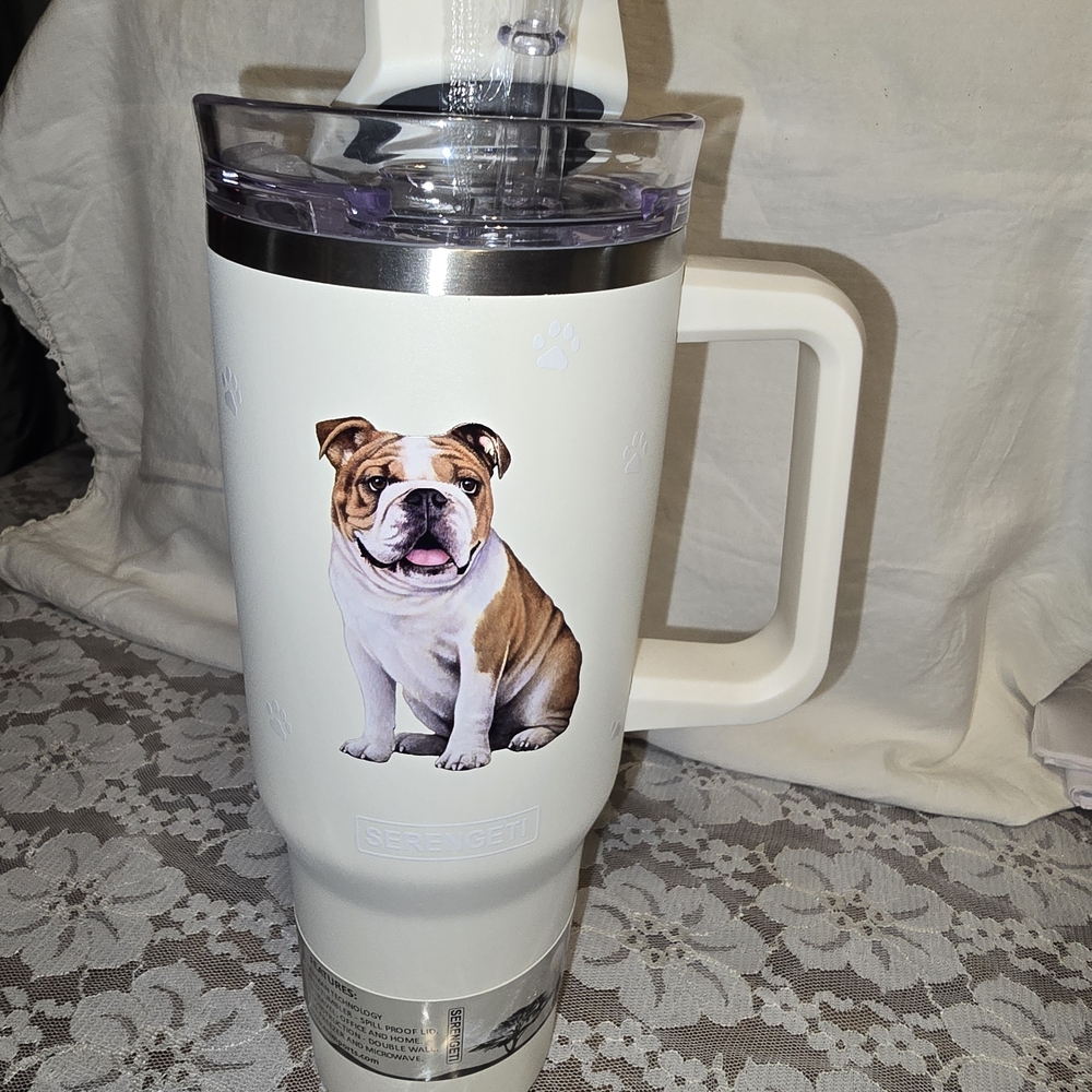 Serengeti Cream Bulldog Tumbler